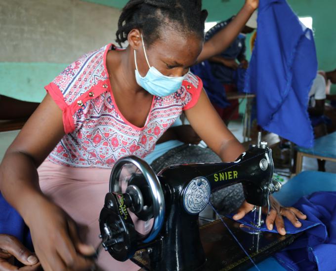 Given undergoes garment construction practical training