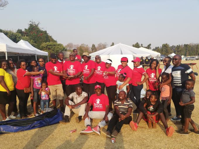Save the Children staff members and their families at the 2019 NGO games