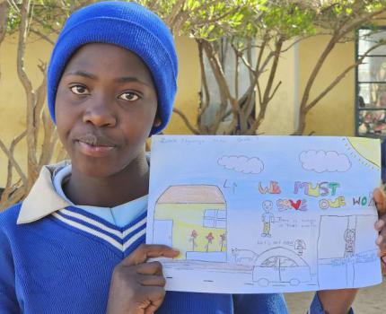 Zinhle Paints a Plea for Action: Save Our World! 