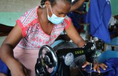 Given undergoes garment construction practical training